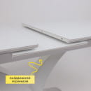 Стол раздвижной НОТР ДАМ MODERNE стекло Optiwhite 1400(1800)*850, Белый/Белый Муар (95240) 