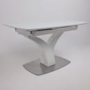 Стол раздвижной НОТР ДАМ MODERNE стекло Optiwhite 1400(1800)*850, Белый/Белый Муар (95240) 