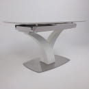 Стол раздвижной НОТР ДАМ MODERNE стекло Optiwhite 1400(1800)*850, Белый/Белый Муар (95240) 