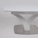 Стол раздвижной НОТР ДАМ MODERNE стекло Optiwhite 1400(1800)*850, Белый/Белый Муар (95240) 