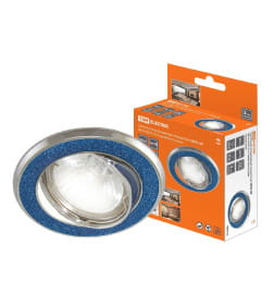 Светильник встраиваемый поворотный СВ 02-06 MR16 50Вт G5.3 синий блеск/хром TDM SQ0359-0038