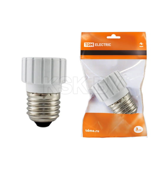 Переходник E27-GU10 (белый) TDM SQ0335-1006 (SQ0335-1006) 