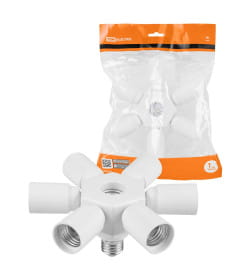 Переходник Е27-6(+1)хЕ27 (белый) TDM SQ0335-1023