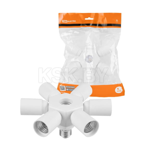 Переходник Е27-6(+1)хЕ27 (белый) TDM SQ0335-1023 (SQ0335-1023) 