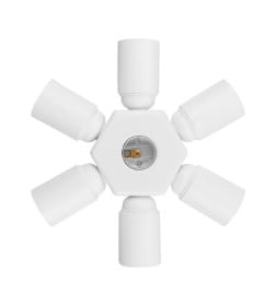 Переходник Е27-6(+1)хЕ27 (белый) TDM SQ0335-1023