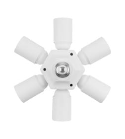 Переходник Е27-6(+1)хЕ27 (белый) TDM SQ0335-1023