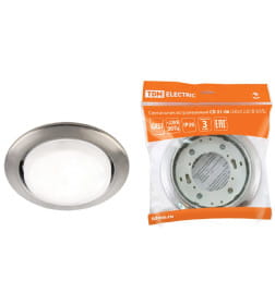 Светильник встраиваемый СВ 01-06 GX53 220 В 50 Гц сатин никель TDM SQ0359-0060