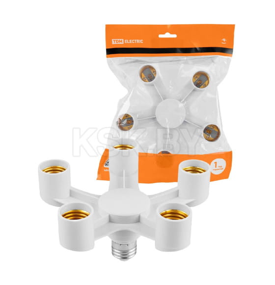 Переходник Е27-5хЕ27 (белый) TDM SQ0335-1022 (SQ0335-1022) 