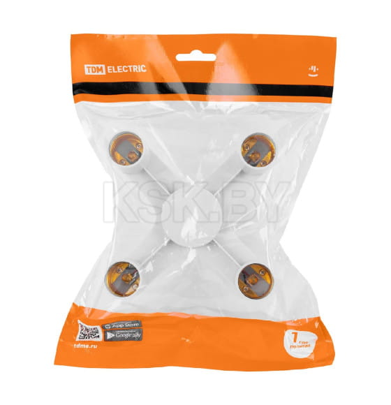 Переходник Е27-4хЕ27 (белый) TDM SQ0335-1021 (SQ0335-1021) 