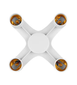 Переходник Е27-4хЕ27 (белый) TDM SQ0335-1021