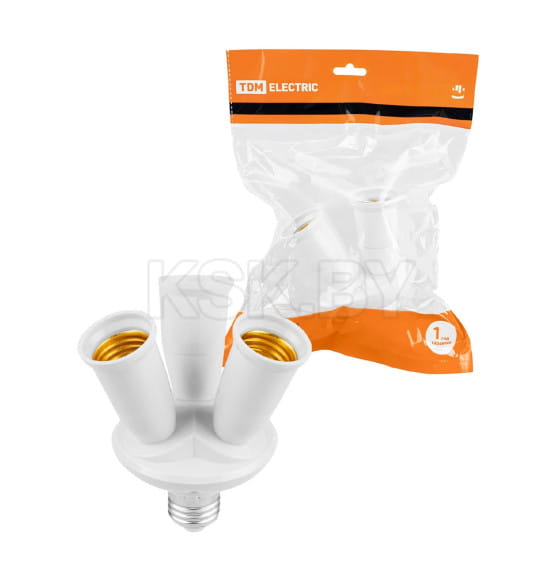 Переходник Е27-3хЕ27, узкий (белый) TDM SQ0335-1019 (SQ0335-1019) 