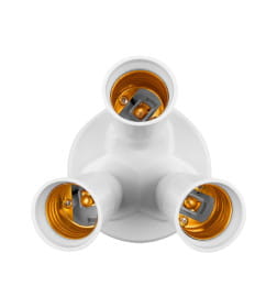 Переходник Е27-3хЕ27, узкий (белый) TDM SQ0335-1019