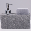 Дозатор для жидкого мыла с подставкой для губки NEXUS серый 119330 (119330) 