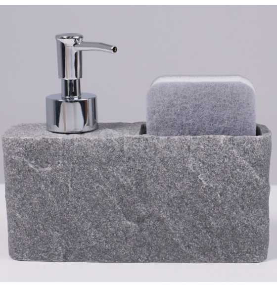 Дозатор для жидкого мыла с подставкой для губки NEXUS серый 119330 (119330) 