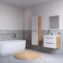 Тумба подвесная IDDIS Cloud 60 с умывальником белая/золотистый дуб CLO60Y0i95K (CLO60Y0i95K) 