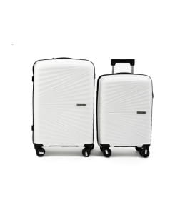 Комплект чемоданов Pride PP9702 White белый, 2 шт (S,M), шт, Полипропилен, 4 колеса