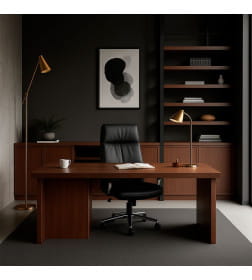 Кресло Немига 1, кожа натуральная Black, DMSL, основание хром, колесо полиуретановое