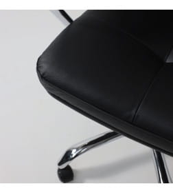 Кресло Немига 1, кожа натуральная Black, DMSL, основание хром, колесо полиуретановое