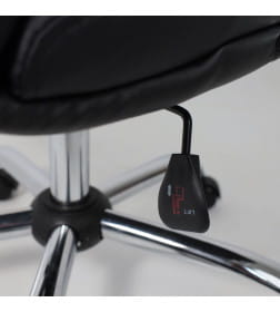 Кресло Немига 1, кожа натуральная Black, DMSL, основание хром, колесо полиуретановое