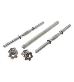 Набор гантельных грифов с соединительным коннектором AMETIST 40 см (посадочный диаметр 25 мм, металл)