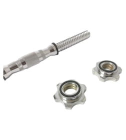 Набор гантельных грифов с соединительным коннектором AMETIST 40 см (посадочный диаметр 25 мм, металл)