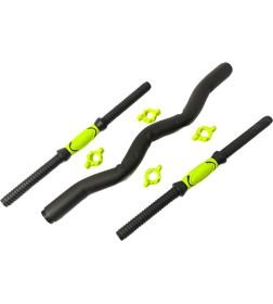 Набор гантельных грифов с W-образным грифом AMETIST 40 см (посадочный диаметр 25 мм, пластик)