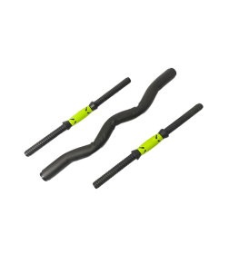 Набор гантельных грифов с W-образным грифом AMETIST 40 см (посадочный диаметр 25 мм, пластик)