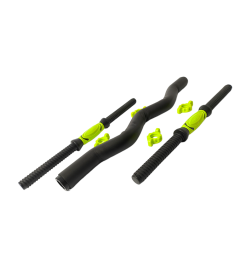 Набор гантельных грифов с W-образным грифом AMETIST 40 см (посадочный диаметр 25 мм, пластик)