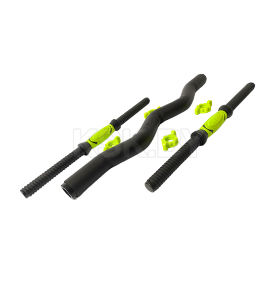 Набор гантельных грифов с W-образным грифом AMETIST 40 см (посадочный диаметр 25 мм, пластик)