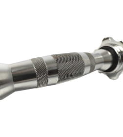 Гриф для гантелей AMETIST 25х400 мм 1,65 кг (полнотелый) с железной ручкой бочонком