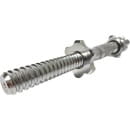 Гриф для гантелей AMETIST 25х400 мм 1,65 кг (полнотелый) с железной ручкой бочонком