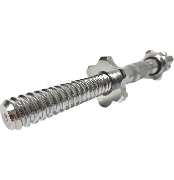 Гриф для гантелей AMETIST 25х400 мм 1,65 кг (полнотелый) с железной ручкой бочонком