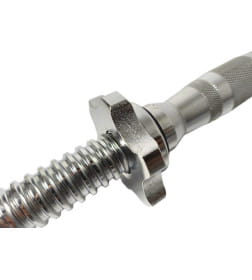 Гриф для гантелей AMETIST 25х400 мм 1,65 кг (полнотелый) с железной ручкой бочонком