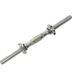 Гриф для гантелей AMETIST 25х400 мм 1,65 кг (полнотелый) с железной ручкой бочонком