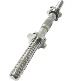 Гриф для гантелей AMETIST 25х400 мм 1,65 кг (полнотелый) с железной ручкой бочонком