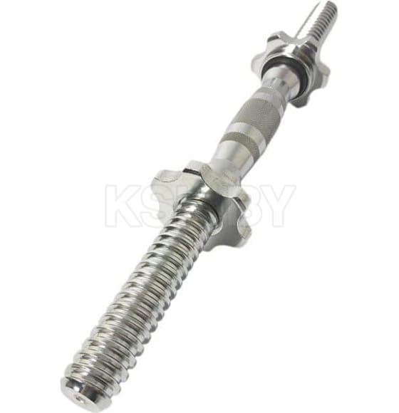 Гриф для гантелей AMETIST 25х400 мм 1,65 кг (полнотелый) с железной ручкой бочонком