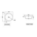 Умывальник под столешницу jaquar 450х450х170 LAS-WHT-91707 (LAS-WHT-91707) 