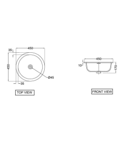 Умывальник под столешницу jaquar 450х450х170 LAS-WHT-91707