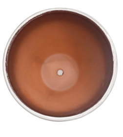 Горшок для цветов керамический с подставкой 1,0 л Абстракция коричневая