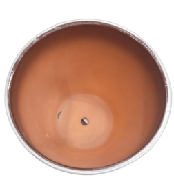 Горшок для цветов керамический с подставкой 8,0 л Абстракция коричневая