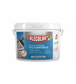 Краска акриловая атмосферостойкая по кирпичу коричневый (3 кг) Olecolor