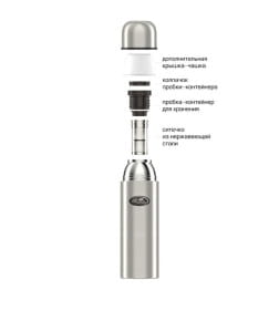 Термос БИОСТАЛЬ-ОХОТА NBP-Z 1,2 л ситечко, термочехол