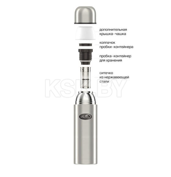 Термос БИОСТАЛЬ-ОХОТА NBP-Z 1,2 л ситечко, термочехол