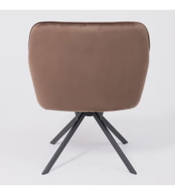 Кресло VIRGINIA, поворотное, велюр, шоколадный HCJ-10/черный