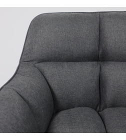 Кресло VIRGINIA, поворотное, ткань, тем.-серый MQ001-5/черный