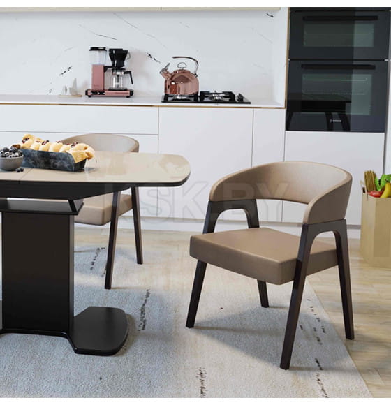 Кресло ТЕХАС, светло-серый №210 Велюр Jercy silver/черное дерево (115033) 