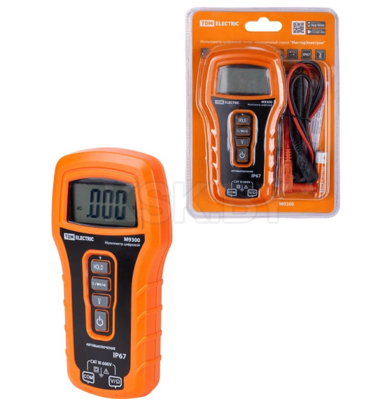 Мультиметр цифровой пылевлагозащищенный "МастерЭлектрик" М9300 (IP54) TDM SQ1005-0012 (SQ1005-0012) 