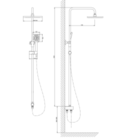 Душевая система Voda.VESSEL  VST1000-5