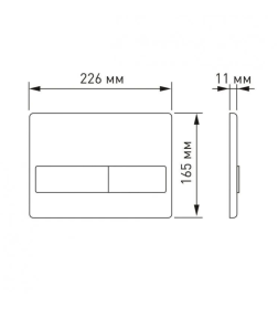Кнопка для инсталляции Visam. L2 матовый хром EX-226-001