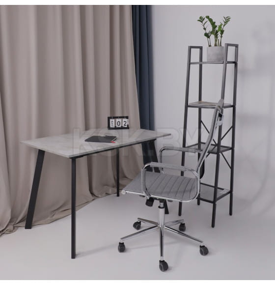 Кресло поворотное ELEGANCE CHROME, ткань (серый) (46309) 